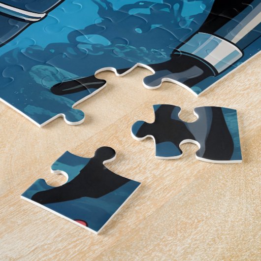 Aangepaste naam Scuba Diver Legpuzzel (Zijkant)