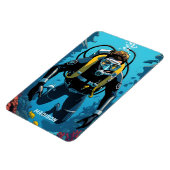 Aangepaste naam Scuba Diver Magneet (Linkerzijde)