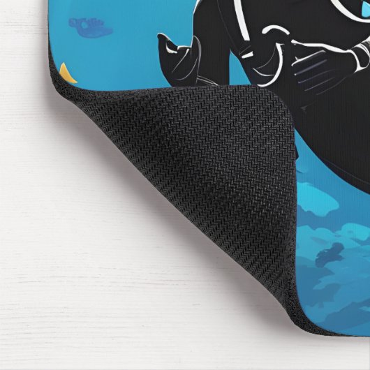 Aangepaste naam Scuba Diver Muismat (Hoek)