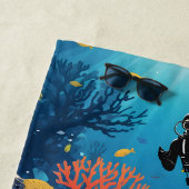 Aangepaste naam Scuba Diver Strandlaken (In situ)
