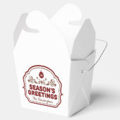 Aangepaste naam Season's Groeten gunstboxen Bedankdoosjes (Geopend)