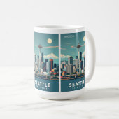 Aangepaste naam Seattle Washington Koffiemok (Voorkant rechts)
