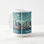 Aangepaste naam Seattle Washington Koffiemok (Voorkant links)