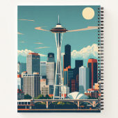 Aangepaste naam Seattle Washington Notitieboek (Achterkant)