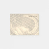 Aangepaste naam sepia akoestische gitaar vingerakk post-it® notes (Voorkant)