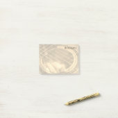 Aangepaste naam sepia akoestische gitaar vingerakk post-it® notes (Op bureau)