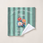 Aangepaste Naam September Geboorte Bloem Handdoek  (Wasdoekje)