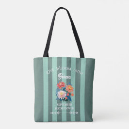 Aangepaste Naam September Geboorte Bloem Handdoek  Tote Bag