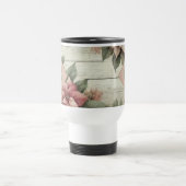 Aangepaste naam Shabby Chic Pastel Poinsettias Gar Reisbeker (Center)