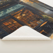 Aangepaste naam Sherpa Blanket Bookish Coffee Shop Deken (3/4)
