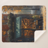 Aangepaste naam Sherpa Blanket Bookish Coffee Shop Deken (Voorkant (horizontaal))