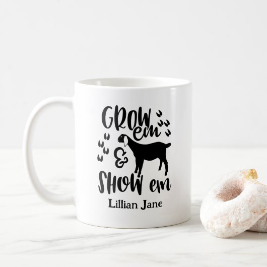 Aangepaste naam showgeit koffiemok (Met donut)