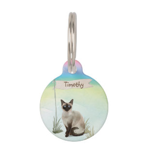 Aangepaste naam Siamese Cat Pet Huisdierpenning