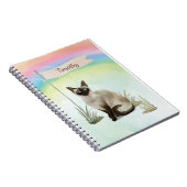 Aangepaste naam Siamese Cat Pet Notitieboek (Rechterzijde)