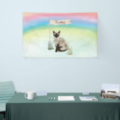 Aangepaste naam Siamese Cat Pet Spandoek (Beurs)