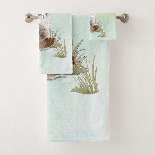 Aangepaste naam Siberian Cat Pet Bad Handdoek (Insitu)