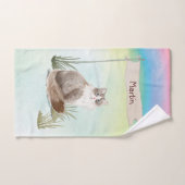 Aangepaste naam Siberian Cat Pet Bad Handdoek (Handdoek)
