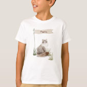 Aangepaste naam Siberian Cat Pet T-shirt (Voorkant)