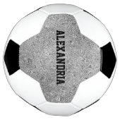 Aangepaste naam Silver Glitter Folie Sparkle Voetbal (Gedraaid)