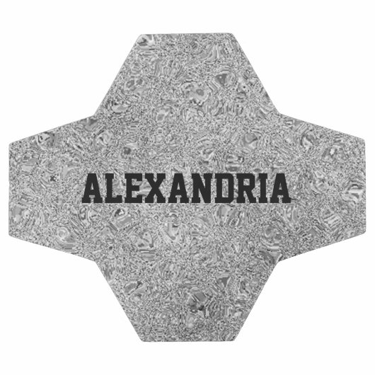 Aangepaste naam Silver Glitter Folie Sparkle Voetbal (Enkel)