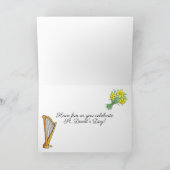 Aangepaste naam Sint David's Day Welsh Symbolen Ca Feestdagen Kaart (Binnen)