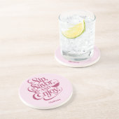 Aangepaste naam Sip, Geniet van wijn Zandsteen Onderzetter (Zijkant)