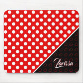 Aangepaste naam Sjabloon, opvallend rood en zwart Muismat (Voorkant)