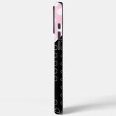 Aangepaste naam Sjabloon opvallend roze en zwart Case-Mate iPhone Case (Achterkant / Links)