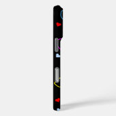 Aangepaste Naam Sjabloon, Speelse Kleuren op Zwart Case-Mate iPhone Case (Achterkant / Rechts)