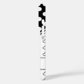 Aangepaste naam Sjabloon Stijlvol zwart en wit Case-Mate iPhone Case (Achterkant / Links)