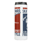 Aangepaste naam Skateboarden tumbler Thermosbeker (Achterkant)