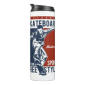 Aangepaste naam Skateboarden tumbler Thermosbeker (Geroteerd rechts)