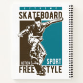 Aangepaste naam Skateboarding Notitieboek (Achterkant)