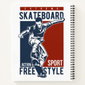 Aangepaste naam Skateboarding Notitieboek (Achterkant)