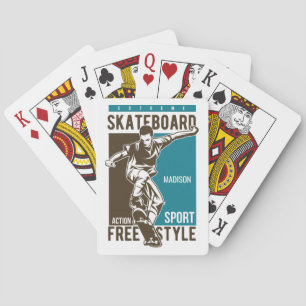 Aangepaste naam Skateboarding Pokerkaarten