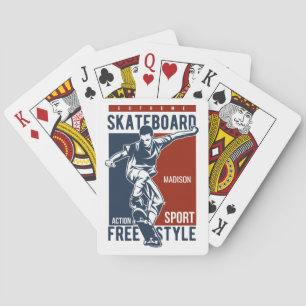 Aangepaste naam Skateboarding Pokerkaarten