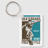 Aangepaste naam Skateboarding Sleutelhanger (Voorkant)