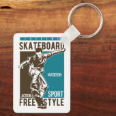 Aangepaste naam Skateboarding Sleutelhanger (Achterkant)