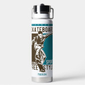 Aangepaste naam Skateboarding Waterfles (Achterkant)