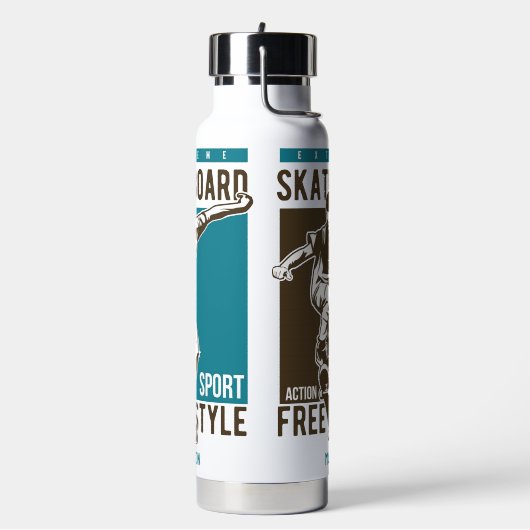 Aangepaste naam Skateboarding Waterfles (Links)