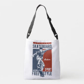 Aangepaste naam Skateboartzakken Crossbody Tas (Achterkant)