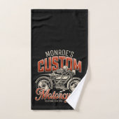 Aangepaste naam Skeleton Motorcycle Winkelen Bad Handdoek (Handdoek)