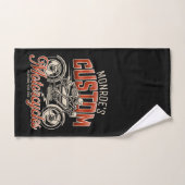 Aangepaste naam Skeleton Motorcycle Winkelen Bad Handdoek (Handdoek)