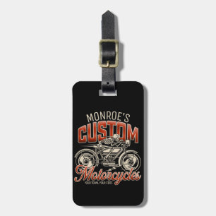Aangepaste naam Skeleton Motorcycle Winkelen Bagagelabel