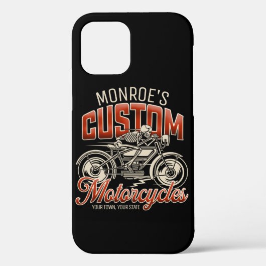 Aangepaste naam Skeleton Motorcycle Winkelen Case-Mate iPhone Case (Achterkant)