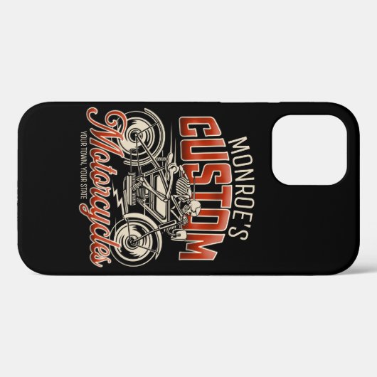 Aangepaste naam Skeleton Motorcycle Winkelen Case-Mate iPhone Case (Achterkant (horizontaal))