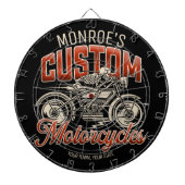 Aangepaste naam Skeleton Motorcycle Winkelen Dartbord (Voorkant)