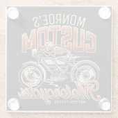 Aangepaste naam Skeleton Motorcycle Winkelen Glazen Onderzetter (Achterkant)