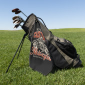 Aangepaste naam Skeleton Motorcycle Winkelen Golfhanddoek (Groen)