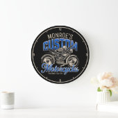 Aangepaste naam Skeleton Motorcycle Winkelen Grote Klok (Huis)